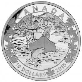 2015 Canadian $10 Canoe Across Canada: Splendid Surroundings - 1/2 oz Fine Silver Coin