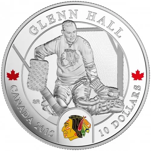 2015 Canadian $10 NHL® Goalies: Glenn Hall - 1/2 oz Fine Silver Coin