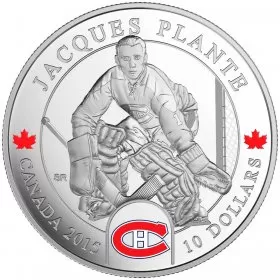 2015 Canadian $10 NHL® Goalies: Jacques Plante - 1/2 oz Fine Silver Coin
