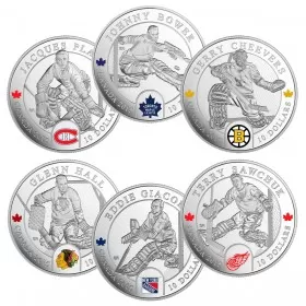 2015 Canadian $10 National Hockey League® Goalies - Fine Silver 6-Coin Set