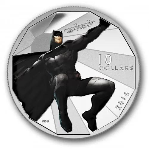 2016 Canadian $10 Batman v Superman: Dawn of Justice™ - BATMAN™ - 1/2 oz Fine Silver Coin