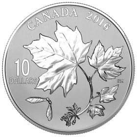 2016 Canadian $10 Canadian Maple Leaves - 1/2 oz Fine Silver Coin