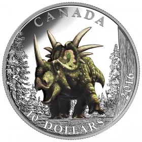 2016 Canadian $10 Day of the Dinosaurs: The Spiked Lizard - 1/2 oz Fine Silver Coin