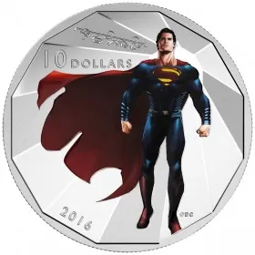 2016 Canadian $10 Batman v Superman: Dawn of Justice™ - SUPERMAN™ - 1/2 oz Fine Silver Coin