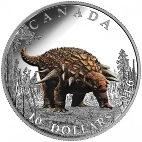 2016 Canadian $10 Day of the Dinosaurs: The Armoured Tank - 1/2 oz Fine Silver Coin