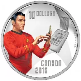 2016 Canadian $10 Star Trek™ Crew: Scotty 1/2 oz Fine Silver Coin