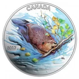2017 Canadian $10 Iconic Canada: The Beaver - 1/2 oz Fine Silver Coin