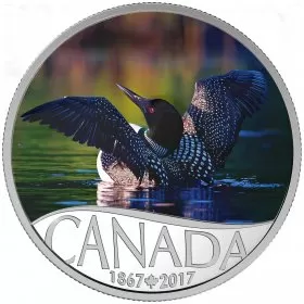 2017 Canadian $10 Celebrating Canada's 150th: Common Loon - 1/2 oz Fine Silver Coin