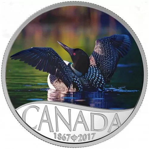 2017 Canadian $10 Celebrating Canada's 150th: Common Loon - 1/2 oz Fine Silver Coin