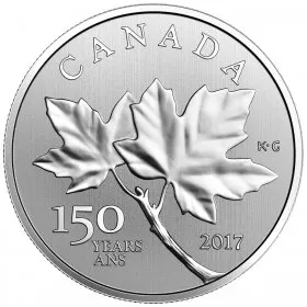 2017 Canadian $10 Celebrating Canada's 150th: Canadian Maple Leaves - 1/2 oz Fine Silver Coin