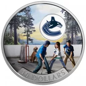 2017 Canadian $10 Passion to Play: Vancouver Canucks - 1/2 oz Fine Silver Coin