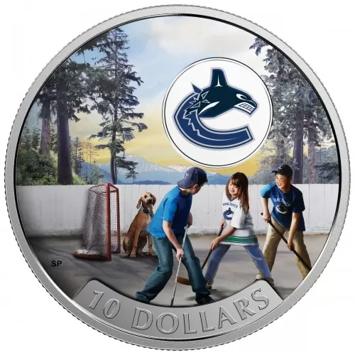 2017 Canadian $10 Passion to Play: Vancouver Canucks - 1/2 oz Fine Silver Coin