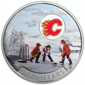 2017 Canadian $10 Passion to Play: Calgary Flames - 1/2 oz Fine Silver Coin