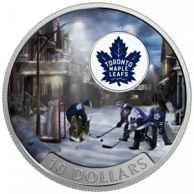 2017 Canadian $10 Passion to Play: Toronto Maple Leafs - 1/2 oz Fine Silver Coin-no outside box