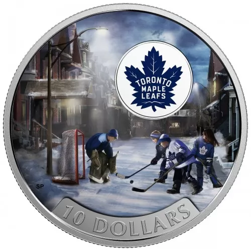 2017 Canadian $10 Passion to Play: Toronto Maple Leafs - 1/2 oz Fine Silver Coin-no outside box