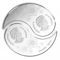 2018 Canadian $10 Yin & Yang: Tiger & Dragon 1 oz Silver Coloured Coins