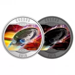 2018 Canadian $10 Star Trek™ Iconic Starships: USS Voyager NCC-74656 - 1/2 oz Fine Silver Coin (Glow-In-The-Dark)