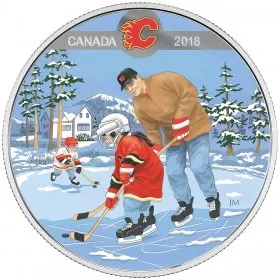 2018 Canadian $10 Learning to Play: Calgary Flames - Fine Silver Coin