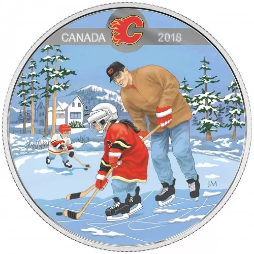 2018 Canadian $10 Learning to Play: Calgary Flames - Fine Silver Coin