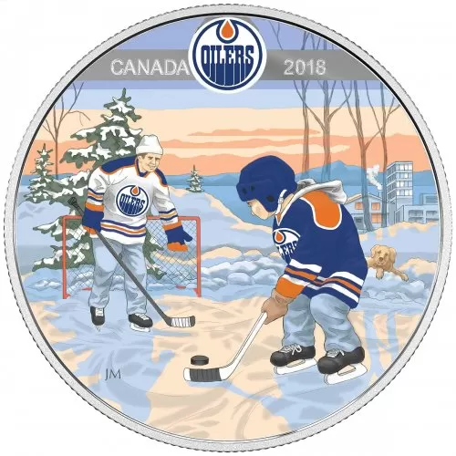 2018 Canadian $10 Learning to Play: Edmonton Oilers - Fine Silver Coin