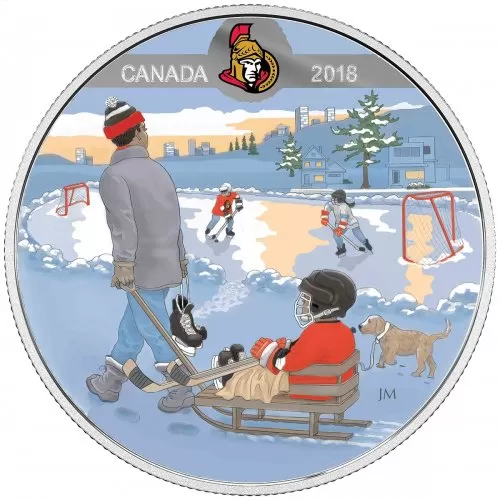 2018 Canadian $10 Learning to Play: Ottawa Senators - Fine Silver Coin