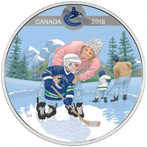 2018 Canadian $10 Learning to Play: Vancouver Canucks - Fine Silver Coin