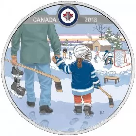 2018 Canadian $10 Learning to Play: Winnipeg Jets - Fine Silver Coin