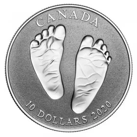 2020 Canadian $10 Welcome to the World, Baby Feet - 1/2 oz Fine Silver Coin