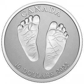 2022 Canadian $10 Welcome to the World, Baby Feet - 1/2 oz Fine Silver Coin