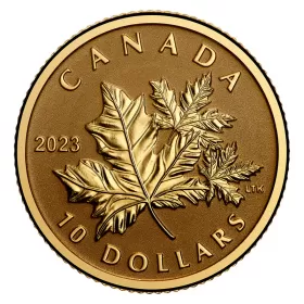 2023 Canadian $10 Everlasting Maple Leaf - 1/20 oz Pure Gold Coin