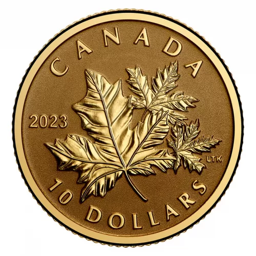 2023 Canadian $10 Everlasting Maple Leaf - 1/20 oz Pure Gold Coin