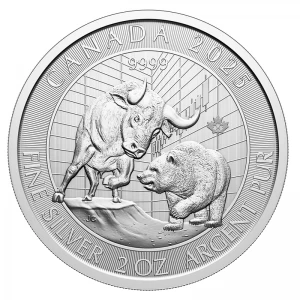2025 Canada $10 Bull and Bear Stock Market 2 oz 9999 Pure Silver Bullion Coin *E-TRANSFER & CANADA ONLY*