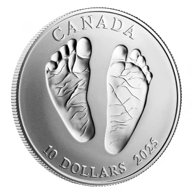 2025 Canada $10 Welcome to the World, Baby Feet - 1/2 oz Fine Silver Coin