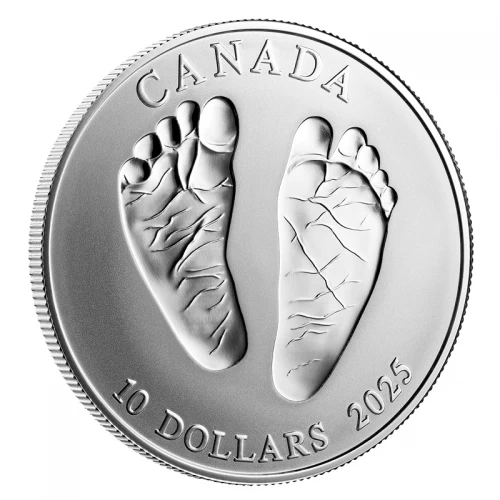 2025 Canada $10 Welcome to the World, Baby Feet - 1/2 oz Fine Silver Coin
