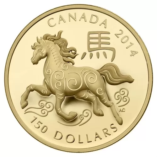 2014 Canadian $150 Year of the Horse - 18-karat Gold Coin