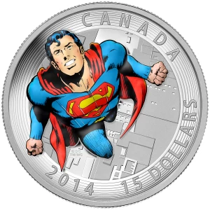 2014 Canadian $15 Iconic Superman™ Comic Book Covers: Action Comics #419 from 1972 - Fine Silver Coin