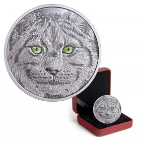 2017 Canadian $15 In The Eyes of the Lynx - Fine Silver Coin (Glow-In-The-Dark) - No beauty box