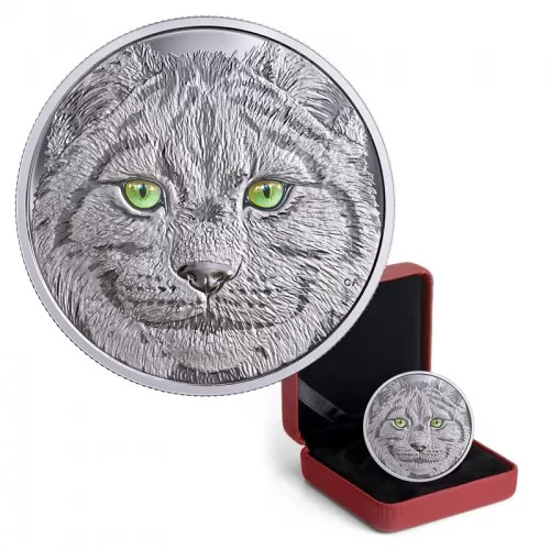 2017 Canadian $15 In The Eyes of the Lynx - Fine Silver Coin (Glow-In-The-Dark) - No beauty box