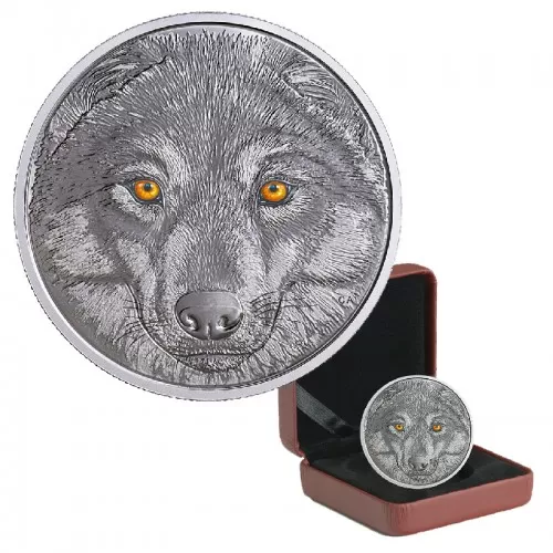2017 Canadian $15 In The Eyes of the Wolf - Fine Silver Coin (Glow-In-The-Dark)