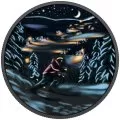 2017 Canadian $15 Great Canadian Outdoors: Night Skiing - Fine Silver Coin (Glow-In-The-Dark)