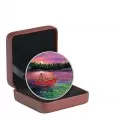2017 Canadian $15 Great Canadian Outdoors: Sunset Canoeing - Fine Silver Coin (Glow-In-The-Dark)
