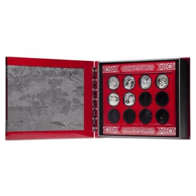 2010-2021 Canadian $15 Silver Lunar Lotus 12-Coin Subscription Series Set-2015 certificate missing & some coins may be lightly toned