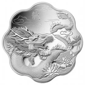 2012 Canadian $15 Lunar Lotus: Year of the Dragon Scallop-shaped Silver Coin