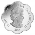 2014 Canadian $15 Lunar Lotus: Year of the Horse Scallop-shaped Silver Coin