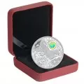 2014 Canadian $15 Maple of Longevity Proof 1 oz Silver & Hologram Coin - lightly tarnished