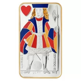 2008 Canada Sterling Silver $15 Coin - Playing Card Series: Jack of Hearts - Coin & COA Only, No Box, Light Tarnishing