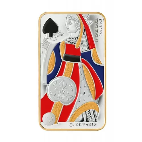 2008 Canada Sterling Silver $15 Coin - Playing Card Series: Queen of Spades - Coin & COA Only, No Box, Light Tarnishing