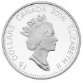 2008 Canadian $15 Chinese Lunar Calendar: Year of the Rat Sterling Silver & Gold-plated Cameo Coin 