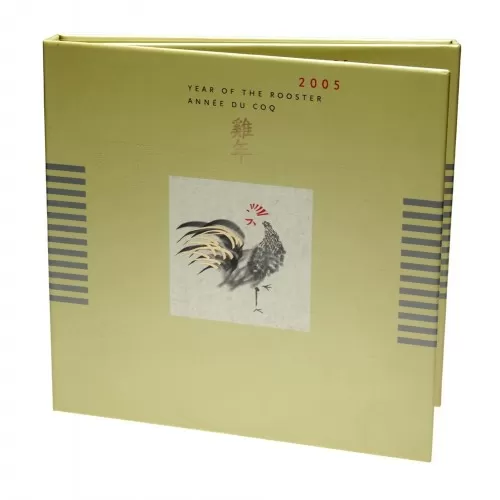 2005 Canada Sterling Silver $15 Coin & Stamp Set - Zodiac Series: Year of the Rooster