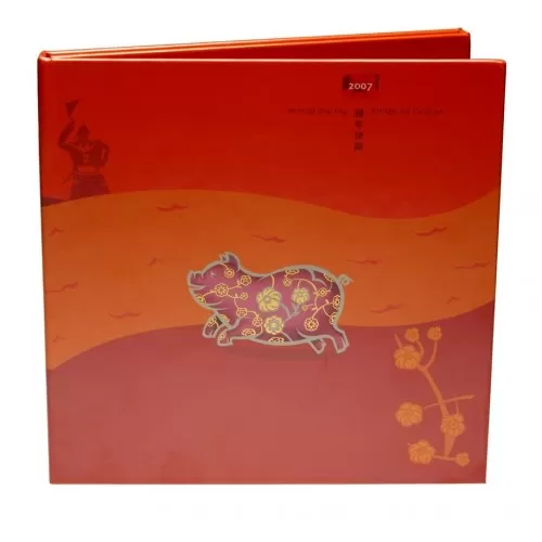 2007 Canada Sterling Silver $15 Coin & Stamp Set - Zodiac Series: Year of the Pig